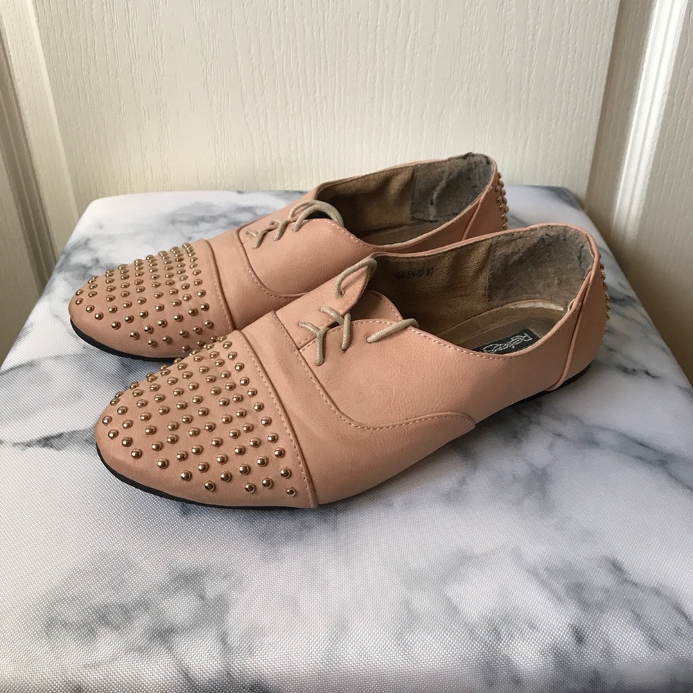 Pastel pink flats